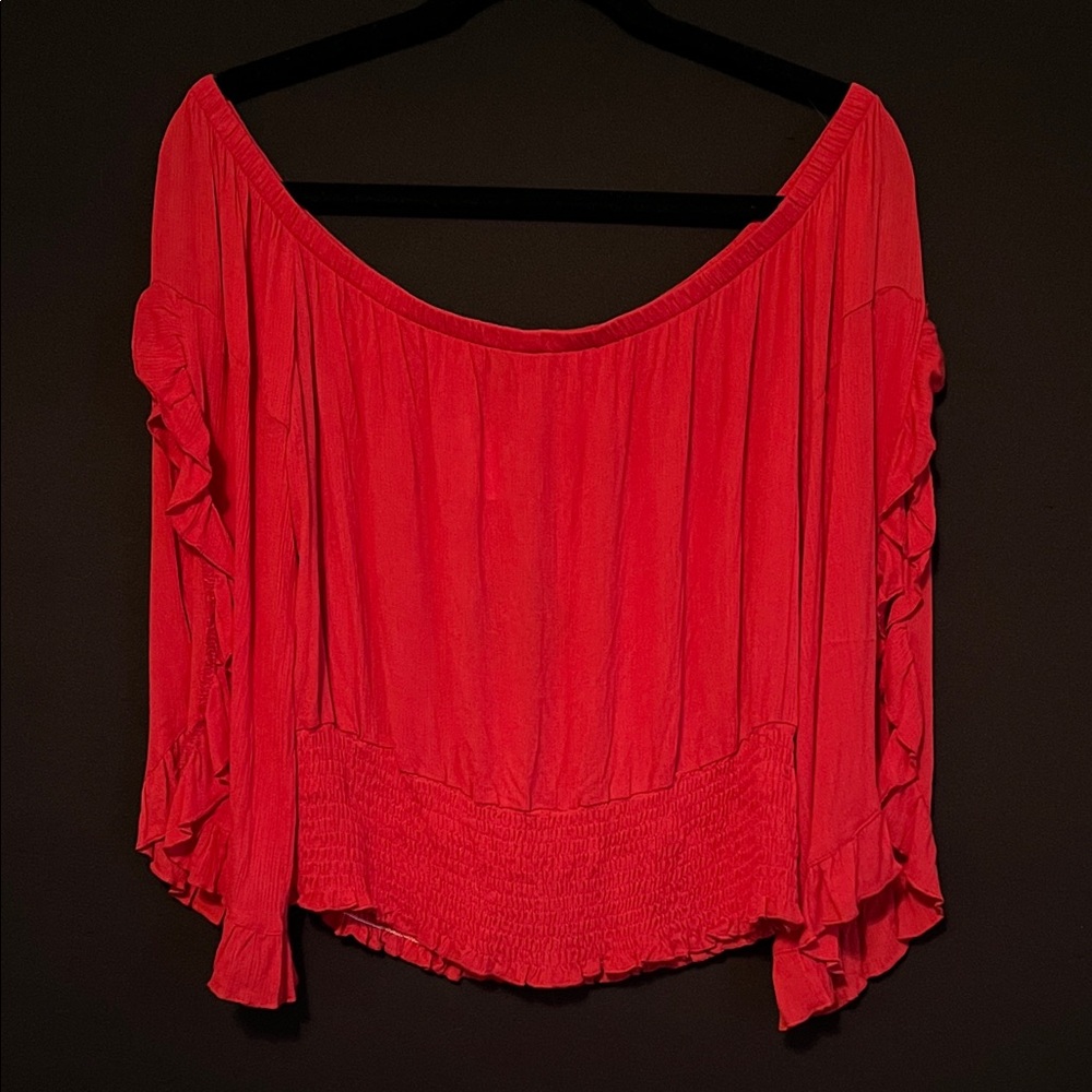 Zaful Vibrant Red Off-Shoulder Blouse